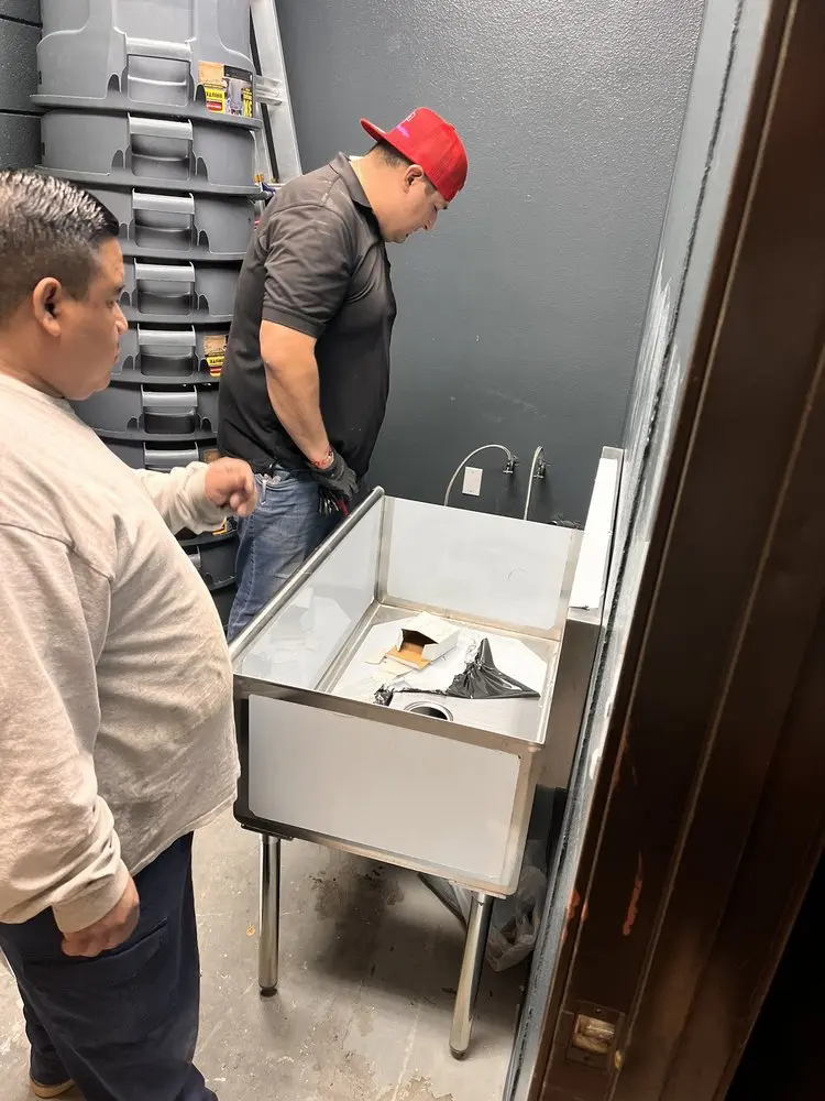 Commercial plumbing and sink installation in Amherst